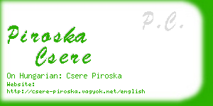 piroska csere business card